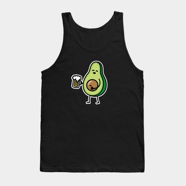 Funny avocado beer belly funny beer drinker gift Keto Ketones diet Tank Top by LaundryFactory